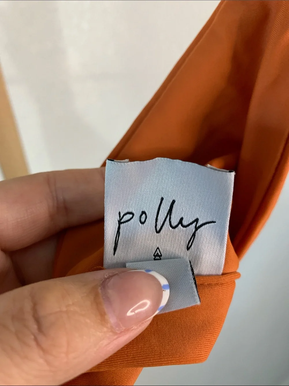 Polly- Women's Triangle Bralette - Rust Orange- Size 6